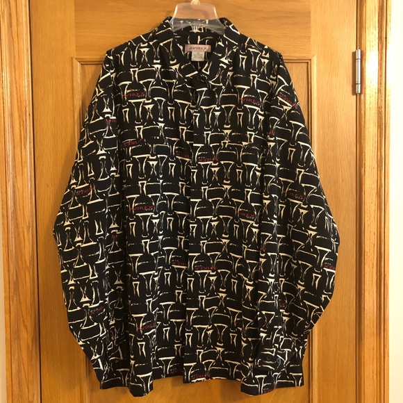Avirex V.I.P. All Over Print Button Down Long Sleeve Shirt Size 3XL - Picture 2 of 7